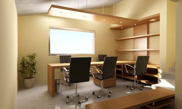 3D Interior Oficina y Diseño del Mobiliario.