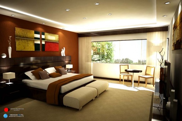 Dormitorio vivienda interior diseño