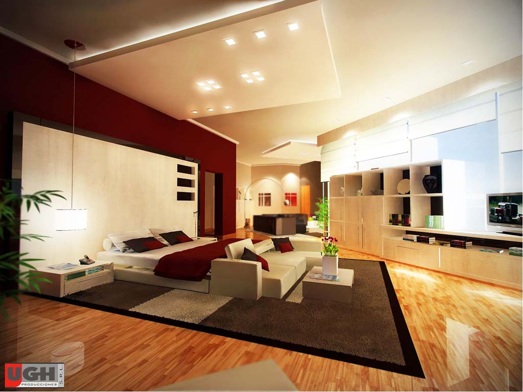 3D Diseño Interior Dormitorio Cuarto Residencia Country