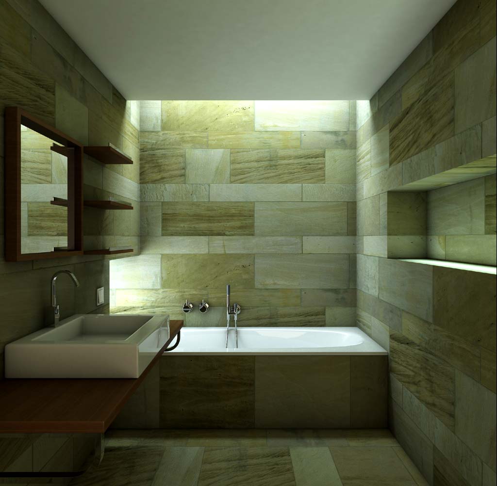 3D Baño Minimalista Diseño Interior Render | Arquitectos.com.py