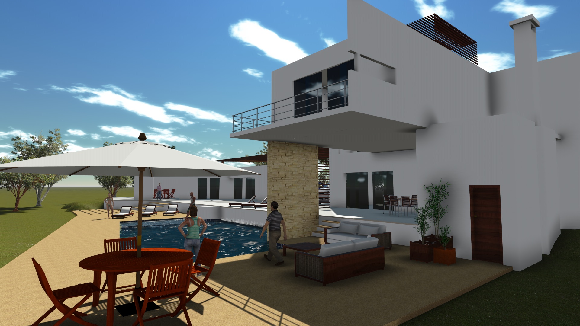 3D Casa de Campo en Emboscada Render