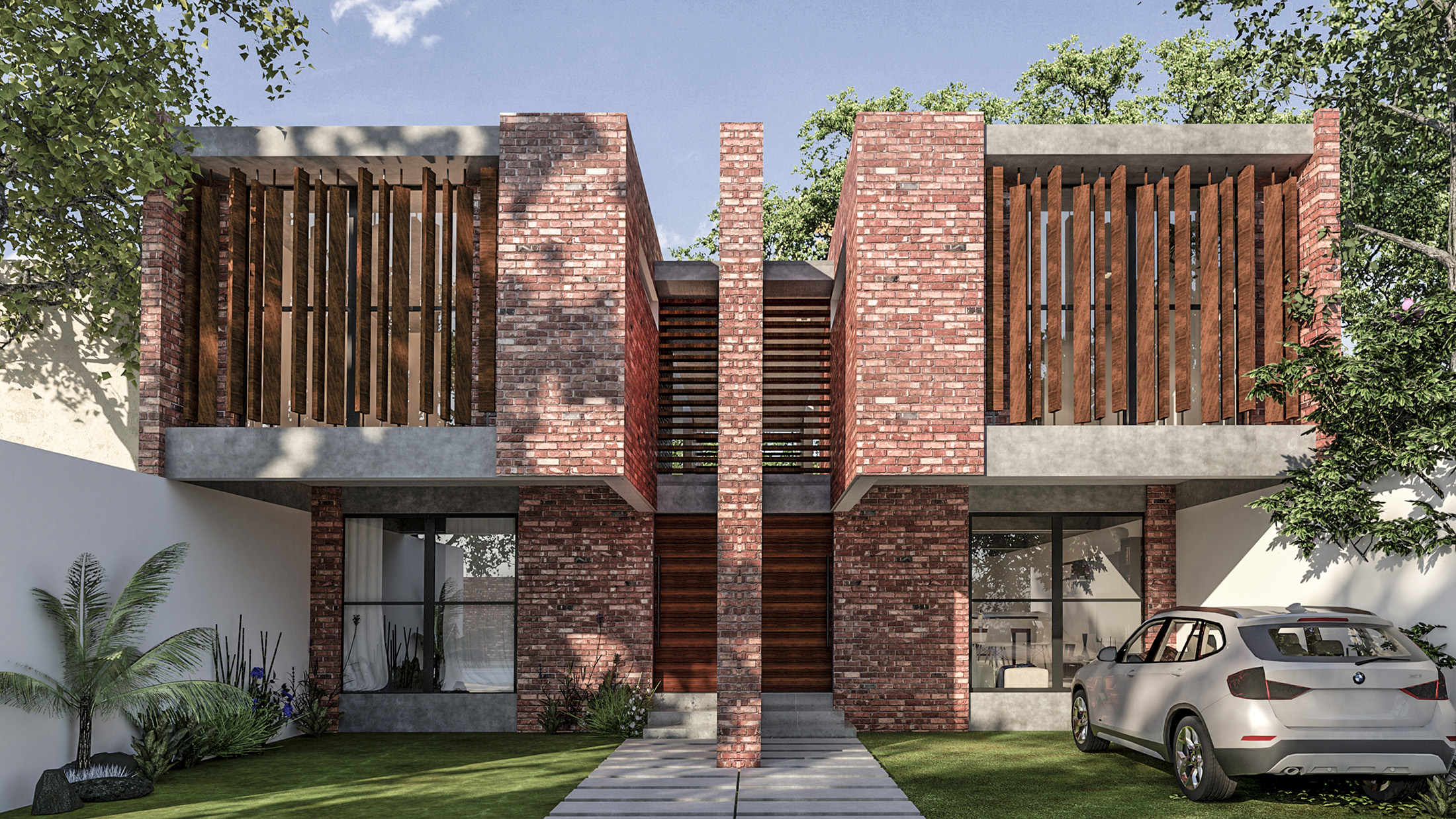 Vivienda en Duplex o Vivienda Multifamiliar Pareada. | Arquitectos del  Paraguay, Galería de Arquitectura, Proyectos y Servicios de Construcción.