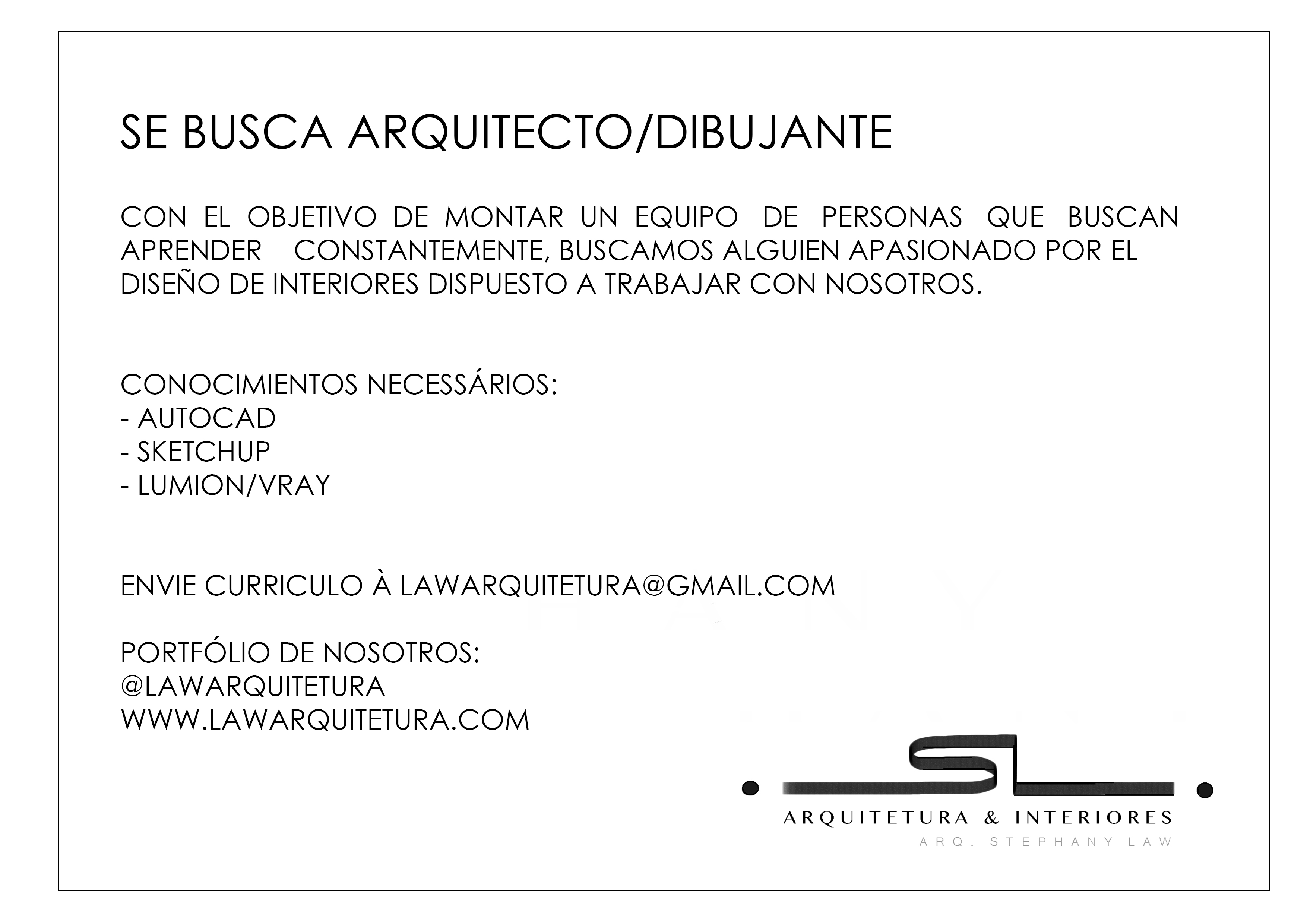 SE BUSCA ARQUITETO/DIBUJANTE PARA . | Arquitectos del Paraguay,  Galería de Arquitectura, Proyectos y Servicios de Construcción.
