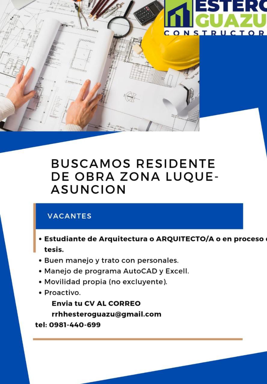 PROSEM Ingeniería . selecciona Dibujante Técnico (a nivel de detalle  mecánico/estructural) | Arquitectos del Paraguay, Galería de Arquitectura,  Proyectos y Servicios de Construcción.